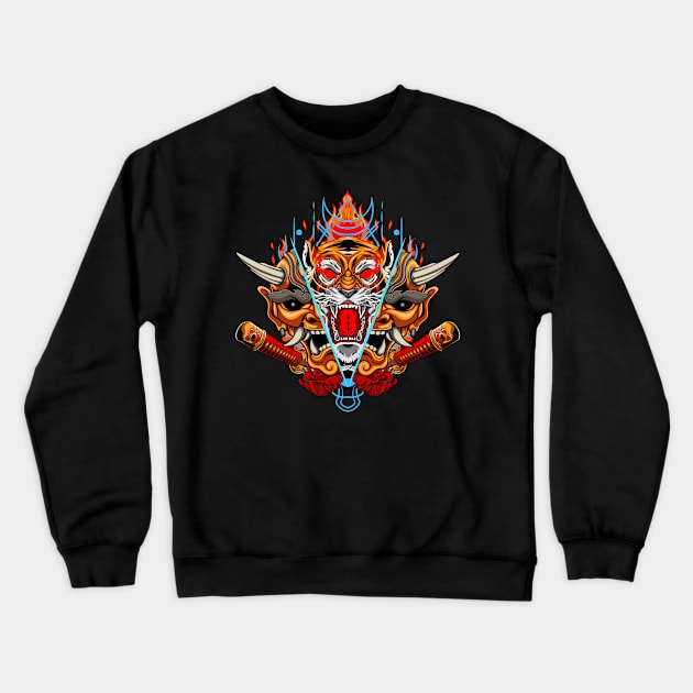 Kabuki v3 01 Crewneck Sweatshirt by Harrisaputra